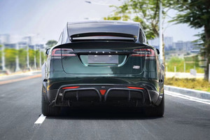 สำหรับ Tesla โมเดล x cmst-Style ชุดบอดี้ไฟเบอร์คาร์บอนไฟเบอร์อัพเกรด fro NT Lip diffuser spoiler widebody สภาพใหม่ - Product Image 3