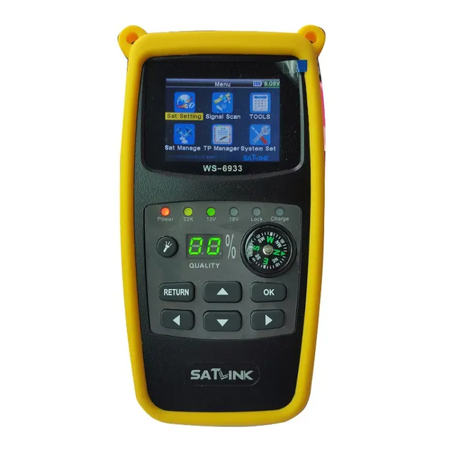 Smart 2.1 Inch LCD Screen Display WS-6933 800mAh Battery Digital Satlink WS6933 Satellite Finder Meter Signal DVB S2 22khz Tone
