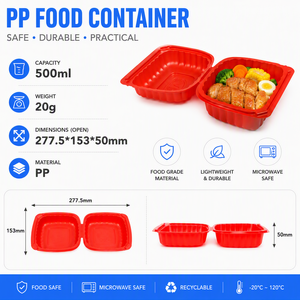 Envase de Plástico Desechable Personalizado Tipo Blister para Almuerzo Bento, Caja Cuadrada para Hamburguesas de 6/6*9 Pulgadas - Product Image 2