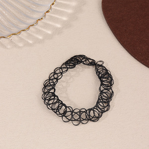 Collier ras du <span class=keywords><strong>cou</strong></span> élastique en perles sur fil de pêche, chaîne creuse ajustable pour femme - Product Image 3