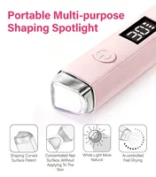 Lampu Kuku UV Mini Portabel Profesional HUIZI, Permukaan Melengkung, untuk Satu Jari, Desain Paten