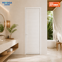 Puerta de Aluminio Blanca para Baño de Hotel, Resistente a la Humedad, para Suites