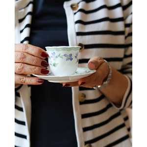 Vajilla de Porcelana Japonesa Nikko con Decoración Promenade para la Hora del Café para 12 Personas - Product Image 2