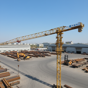 Grúa Torre de Plataforma <span class=keywords><strong>Plana</strong></span> de Segunda Mano con Certificación ISO 2019-2022, Pluma de 75M, Capacidad de Elevación de 12T, Buen Estado de Funcionamiento - Product Image 2