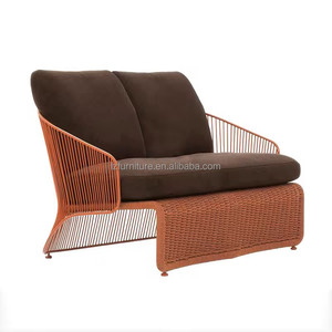 Sofá Individual de Ratán Nórdico para Exteriores, Ideal para Hoteles, Alojamientos, Departamentos, Villas, Patios, Jardines y Balcones, Diseño Hojas de Otoño - Product Image 6