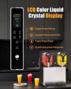 <span class=keywords><strong>3</strong></span>つのフレーバーステンレス鋼工業用冷凍ドリンクスラッシュスムージーメーカー6つのプリセットプログラム<span class=keywords><strong>2</strong></span>つのタンクタッチコントロール - Product Image 5