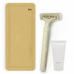 Brosse à dents en bambou biodégradable écologique, kit dentaire jetable portable, emballage en sachet de papier kraft recyclable - Product Image 1