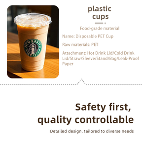 Vasos Desechables de Plástico PET Ecológicos con Logotipo Personalizado <span class=keywords><strong>JAN</strong></span> GOO, 90 mm de Diámetro, con Tapas, Impresión UV para Bebidas - Product Image 3