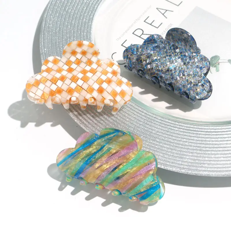 XinMei небьющиеся заколки для волос в форме цветка Новое поступление ацетатные цветные заколки для волос биоразлагаемая смола большие заколки для волос