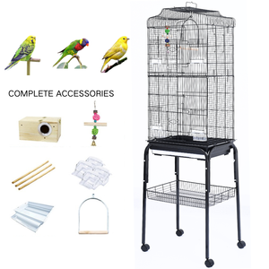 Commercio all'ingrosso di metallo di grandi dimensioni gabbie per uccelli all'aperto voliera per pappagalli canarini gabbia di allevamento di uccelli in scatola in vendita - Product Image 1