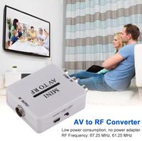 Modulator AV ke RF Grosir, Konverter RCA Komposit ke RF Koaksial dengan Saklar Saluran 3/4, Adaptor RF untuk Konsol Game Retro