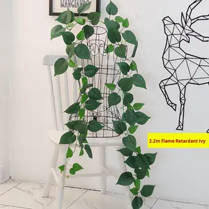 Hiedra Artificial Personalizada D446, 2.2m de Altura, 76 Hojas, Grado B1, Retardante de Fuego, Decoración para Bodas y Centros Comerciales - Product Image 6