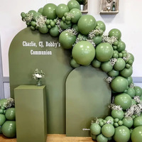 Kit d'arche de guirlande de ballons de luxe noir et or, ballons gonflables en latex pour événements professionnels et décorations de fête de bachelier