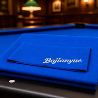 Tapis de billard bleu royal professionnel en feutre avec bandes prédécoupées pour table de club et de bar