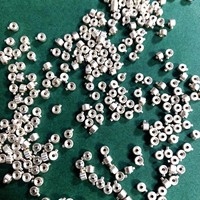 Perles à sertir de finition circulaire plaqué or 18K, fermoirs d'extrémité en argent Sterling 925, sertisseuses rondes, résultats de bijoux