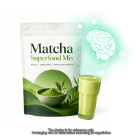 Mélange de superaliments Matcha |   Matcha + Légumes verts + Superaliments pour la santé cérébrale |   Mélange Concentré pour l'Étude et le Bureau |   Compatible avec les smoothies