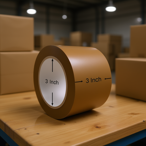 Cinta de Embalaje Coolpkg de 3 Pulgadas x 110 Yardas, Papel Kraft, Adhesivo de Goma de una Cara, Cinta para Sellado de Cajas - Product Image 2