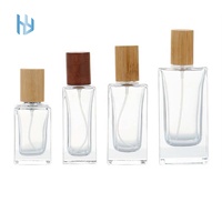 Flacon de parfum avec couvercle en bambou et couvercle en bois avec logo personnalisé en stock