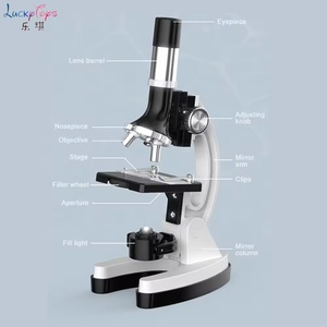 Kits Scientifiques pour Enfants Microscope 100x-1200x 28 pièces Kit <span class=keywords><strong>de</strong></span> Microscope pour Débutants Enfants Microscope en Métal avec Boîte <span class=keywords><strong>de</strong></span> Transport - Product Image 5