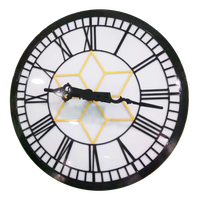 Horloge de tour extérieure mécanique analogique en métal, grande et moderne, personnalisable, avec synchronisation par satellite et éclairage nocturne