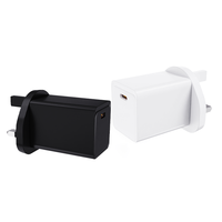 Cargador GaN de 65W con Enchufe para Reino Unido, Adaptador de Carga Rápida Tipo-C con Protección OTP/OVP, Compatible con PD3.0 y Salida de 20V