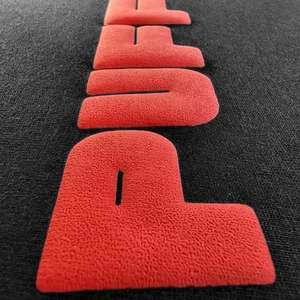 Venta al por mayor 100% Jersey de algodón moda jerséis Sudadera con capucha suelta 3D polvo Puff estampado para mujeres otoño 480g carta con capucha - Product Image 3