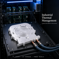 Plaque de refroidissement liquide en aluminium usinée CNC, conception de cavité personnalisée pour la gestion thermique des modules de puissance de chargeur laser IGBT EV