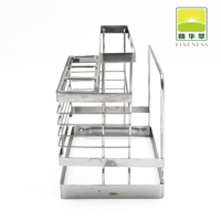 Organisateur de cuisine carré moderne en acier inoxydable SS 304, support à couteaux multifonctionnel, support pour planche à découper