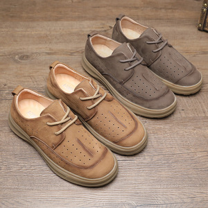 Zapatos Casuales de Alta Gama para Hombre, Formales, con Suela Suave, para Oficina, Impermeables, Ligeros, de Cuero, de Corte Bajo - Product Image 6