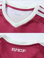 Ensemble de football domicile Atlético Madrid 24-25 pour homme, maillot personnalisé, short, logo, numéros, texte, 100% polyester