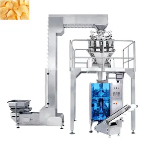 Potato chips pillow bag VFFS 520 packaging machine automatic vertical weighing filling packing line