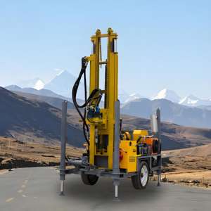 Rig Pengeboran Sumur Air Hidrolik Portabel 100m, Laris Manis, 22hp, Dapat Disesuaikan - Product Image 1