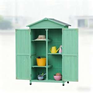 Hete Verkopende Duurzame Massief Houten Buitenopbergkast Voor Thuis Balkon Tuingereedschap Locker-Waterdicht En Knaagdierbestendig - Product Image 4