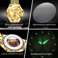OLEVS 6702 nouveau Couple montres pour hommes femmes en acier inoxydable calendrier affaires luxe classiques amoureux automatique homme femme montre