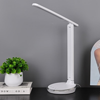Lampe de bureau LED flexible pour les yeux avec capteur tactile intelligent-Construction en plastique réglable à lumière chaude et froide pour la lecture de nuit