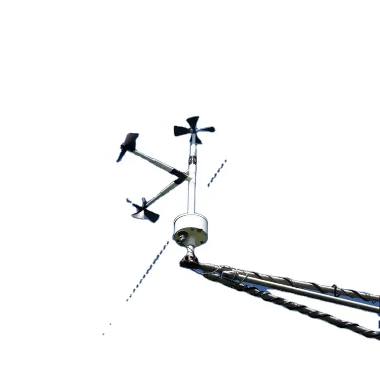 Sensor Analog Nirkabel Laut 80M, Kecepatan Angin dan Arah Meter Derek Kawat Panas Ultrasonik Harga Menara Anemometer