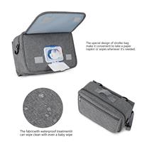Sac à couches portable étanche sangles de poussette et organisateur de poussette à bandoulière réglable station de tapis de changement de couche universelle