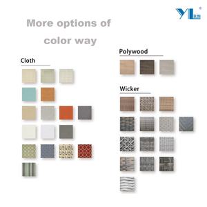 Ensemble de meubles de jardin en rotin <span class=keywords><strong>synthétique</strong></span> beige naturel rustique et bon marché, 3 pièces, avec table basse - Product Image 4