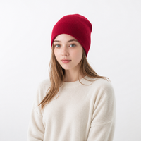 Bonnet tricoté chaud d'hiver de haute qualité, couleur avoine côtelée douce, pour femme, style décontracté et tendance – Grande Vente