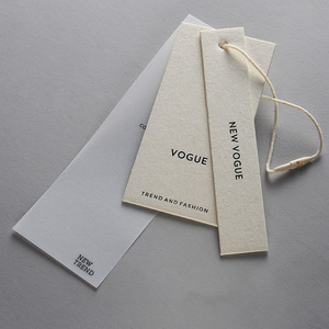 Phong cách thời trang xu hướng mới hai lớp giấy tráng treo thẻ tùy chỉnh kích thước & logo thương hiệu cho may mặc tư nhân - Product Image 4