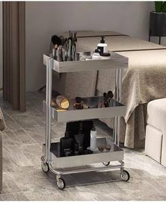 Chariot de Salon de Coiffure Moderne et Simple, <span class=keywords><strong>Meuble</strong></span> de Luxe <span class=keywords><strong>à</strong></span> 3 Niveaux Amovibles pour Outils de Barbier et Spa - Product Image 4