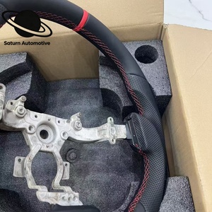 พวงมาลัยหนังทรงแบนสำหรับนิสสัน GTR R35 สไตล์รถแข่ง อะไหล่ตก<span class=keywords><strong>แต่ง</strong></span>ภายในรถยนต์ - Product Image 3
