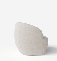 Nouveau Fauteuil Pivotant Moderne Blanc Doux en Tissu Style Nordique pour Salon - Collection 2026 - Vente Flash