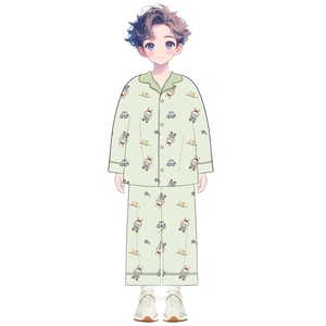 Ensembles de pyjamas pour garçons et filles en coton 100% imprimés sur mesure haut de gamme, à manches courtes et longues, écologiques et respirants pour enfants - Product Image 5