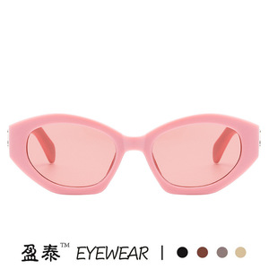 Gafas de sol Arc De Triomphe para mujer, montura poligonal, material de PC, protección Uv400, color negro, estilo urbano - Product Image 4