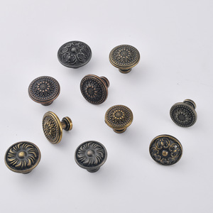 European Antique Bronze Round Drawer <b>Knob</b> Zinc Alloy Durable Cabinet Handle - Product Image 2