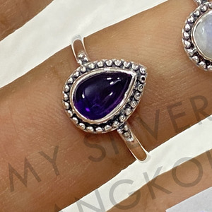Nouvelle Arrivée 2026 – Bague en Argent Sterling 925 avec Pierre Précieuse Taillée Poire, Magnifique Design Bohème, Dernière Tendance de la Mode, Bijou pour Femme - Product Image 2