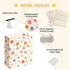 Sac en papier cartonné blanc de haute qualité pour la présentation des produits et l'<span class=keywords><strong>emballage</strong></span> des achats clients, à usage universel - Product Image 3