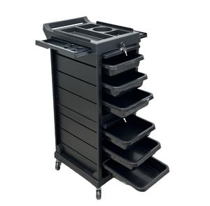 Salon de coiffure chariot chariot barbier fournitures professionnel haute qualité coiffure cheveux roulant stockage avec roues serrure - Product Image 1