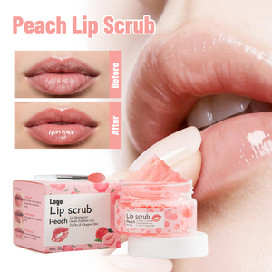 Soin des lèvres, gommage exfoliant doux pour les lèvres, baume hydratant, gommage naturel pour les lèvres au <span class=keywords><strong>sucre</strong></span> de pêche pour éliminer les peaux sèches et gercées - Product Image 2